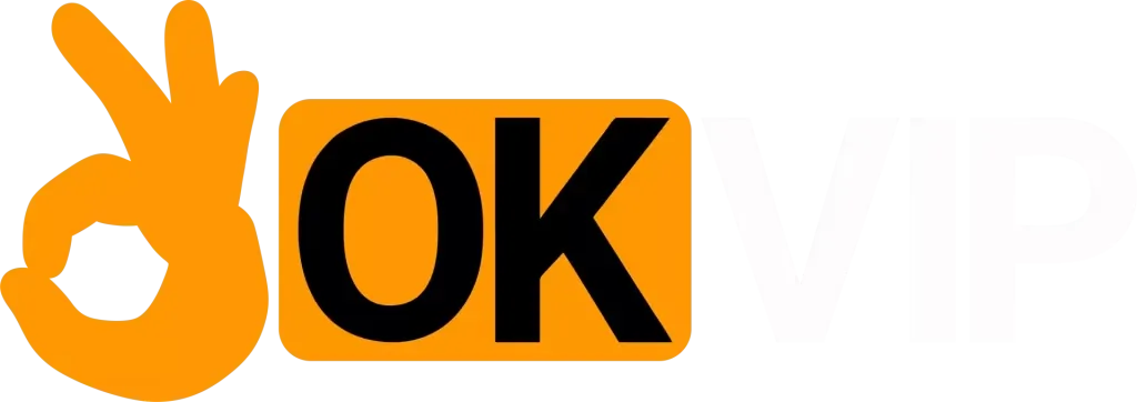 Giao diện trang chủ OK VIP với nút đăng ký nổi bật