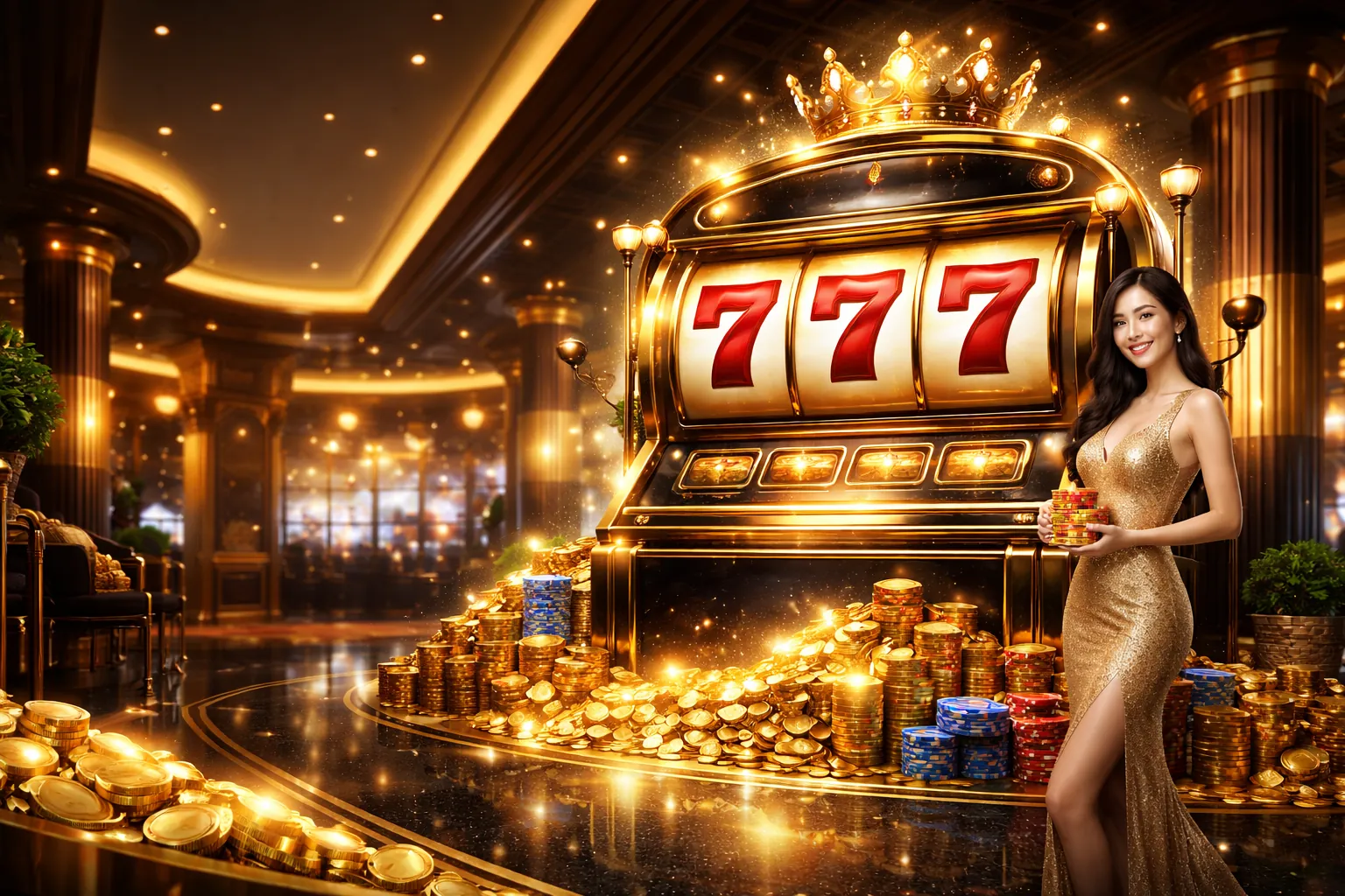 Banner game slot OK VIP với đồ họa ấn tượng và ưu đãi lớn