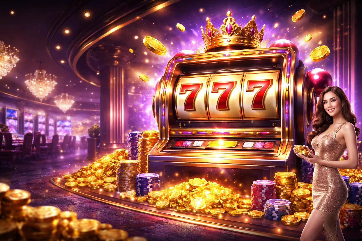 Máy đánh bạc với giải jackpot khổng lồ tại OK VIP